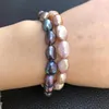 Braccialetti con ciondoli KBJW Braccialetto di perle d'acqua dolce bianco/nero/viola 9-10mm di buona qualità Barocco reale per le donne regalo Women1