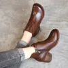 Gktinoo Spring Autumn Women Women Boots أصلية كعب سميك الكاحل أحذية للنساء الأحذية الرجعية المصنوعة يدويًا الأحذية القصيرة 201103