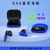 E68 새로운 TWS 전기 빛나는 플래싱 헤드폰 이중 색상 디지털 플러그인 진정한 무선 블루투스 헤드셋 J18