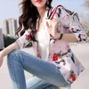 Abiti da donna Blazer Stampa floreale Protezione solare Cardigan sottile Sottile per cappotto da donna Elegante giacca autunnale da donna a tre quarti