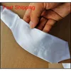 Sublimation Blank White Neck Ties Kids Adult Tie Heart Transfer Printing Blank Diy Custom Consumables Material Facotry Price O1Pln
