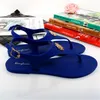 2020 New Women Sandals Summer Fashion Peep Toe Jelly Flip Flops buckle Non-slip Flat Sandals Woman sandalia feminina