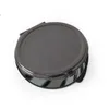 Mini Round Logo Engraved Carbon grey Metal Compact Mirror