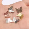 100pcs 11x13mm Copper Butterfly Filigree Wraps Connectors Charms Pendant For DIY Jewelry Making Accessories Handmade Findings