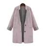 Hodisytian Printemps Mode Femmes Mélanges De Laine Manteau Élégant Casual Lâche Rose Veste Survêtement Femme Cachemire Pardessus Plus La Taille LJ201106