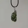 Naturalny zielony Aerolites Moldavite Crystal Falling Kamienna Energia Energia Apotropaiczna 4G6G Lot Linia Naszyjnik 10284803834146534