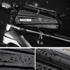 WILD MAN Rainproof Bicycle Bag Frame Front Top Tube Cycling Bag Reflective 6.5in Phone Case Touchscreen Bag MTB Bike Accessories 201117