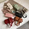 Torby na zakupy Luksusowy Marka Mini Weave PU Leather Crossbody dla kobiet 2022 Nowy Trendy Kobiet Torba Na Ramię Panie Torebki i torebki 7973 220304