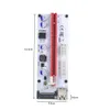 Ver008S Riser Card PCIe 1x tot 16x met 4pin 6pin SATA Power Supply USB 3.0 CABEL PCIE RISER-kaart voor Bitcoin Miner Mining