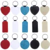 Keychains 15 Pcs Sublimation Blanks PU Leather Heat Transfer Keychain With Key Rings DIY Blank6718330