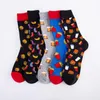 Men's Socks Colorful Dog Hamburg Beer Pattern Novelty Happy Funny Kawaii Sokken Creative Casual Cotton For Male1