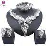 Ensemble de bijoux en or nigéria dubaï pour femmes collier en cristal bague africaine italienne mariée mariage Collares accessoires ensembles de bijoux