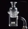 흡연 XL XXL 4mm 바닥 석영 빌리지 네일 사이클론 회전 카브 캡과 빛나는 TERP 진주 인서트 25mm DAB 굴착기 봉지