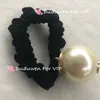 Party Favor Velvet Dust Bag and Cards Big Pearl Hairtie Silk Hand Party Gift Fashion Hair Tie C Marks Duduvip