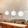 Nordic restaurant hanging lamp bar clothing store Modern living room minimalist glass ball pendant lamp light fixture