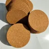 100st Round Wooden Cork Coasters 10 * 10 * 0.3cm Mats Pads Wood Plant Coaster Cork Absorberande Corked Mat Soft Table Board för Kök Hot Selling Cup Pad