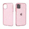 Vrouwen schattige glitter kristalheldere telefoonhoesjes voor iPhone 14 11 12 13 Pro Max XR Sparkly Shining Shelling Dof Protive Cover