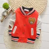 Printemps automne bébé outwear garçons manteau enfants vêtements filles vêtements enfants basball infantile pull