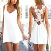 summer white lace chiffon party dress