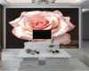 3D foto papel de parede personalizado flor papéis de parede rosa delicado flores românticas flora decorativa de seda papel de parede