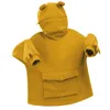 Frogs Hoodie Mulheres Moletom Costura Bolso Tridimensional Design Bonito Pullover Pullover Moda Moda Senhoras Tops S-XXL1