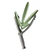 Szpilki, broszki imitacja bambusa vintage zielona broszka