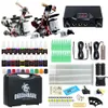 Kit Tatouage Complet 2 Machines Alimentation Aiguilles Encres Grip Mallette de Transport HW-8GD-9