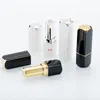 10/30/50 PCS Noir Square Blanc Vide Lipstick Tube Tube Lèvre Baume Conteneur Coque Cosmétiques Cosmétiques Conteneur rechargeable