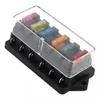 Newest 6 Way Fuse Box Block Fuse Holder Box Car Vehicle Circuit Automotive Blade Car Fuse Accessory Tool