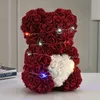 25см светодиодный освещенный медведь роза цветок валентинка день подарки вечеринка украшения любовь детские дни дня учитель новый год подарок бесплатно dhl hh21-873