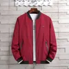 Bomber Jacket Men Plus Size 5XL 6XL 7XL 8XL Windbreaker Jaket Black Male Red Loose Baseball Collar Korean Autumn Clothes Coats 211217