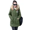 Lange Parkas Weibliche Damen Winterjacke Mantel Dicke Baumwolle Warme Jacke Damen Outwear Parkas Plus Größe Pelzmantel 201110