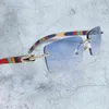 Elmas Güneş Gözlüğü Erkek Tasarımcı Lüks Fransız Shades Gözlük Kadınlar Için Vintage Toptan Ahşap Buzlu Çıkarma Rhinestone Entes De Sol