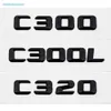 C300 C300L C320 Numéro de lettre ABS ABS Silver Chrome Emblem Badge Car Autocollant Accessoires pour Mercedes Benz 190E W201 W202 W203 W2041821765