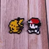 Pins, Brooches LB2255 2pcs/set Pixel 8 Bit Cute Enamel Pins And For Women Fashion Lapel Pin Backpack Bags Badges Gifts