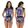 Professionele badkleding uit één stuk badpak vrouwen rits Monokini badpak sport bodysuit badpak dames zwemmen plus size S-2XL T200708