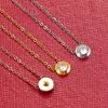 قلادة سنغلية CZ Diamond Pendant Rose Gold Sier Color Necklace للنساء مجوهرات أزياء طوق خمر فقط مع حقيبة