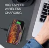 Ultra-thin Metal Square mirror 15W Wireless Quick Charger for iPhone 12 11 Samsung Huawei Mate 40 Pro Qi Fast Wireless Charging Pad