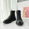 Män Stövlar Vinter Lerher Botties Soft Side Zipper High Top Cool Black Mens Boot Fashion Motorcykel Style Storlek 40-45 02