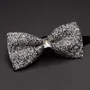 2020 Ny modedesigner Mens Diamond Bow Ties Wedding Party Formal Suit Double Fabric Bowtie Business Slitte Butterfly Knot1