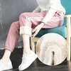 Sweatpants الأسود المرأة عارضة تجريب الوردي الصوف السراويل سميكة الدافئة الشتاء السراويل الخريف السراويل الحرارية النساء pantalones موهير 2011111111