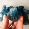 100g 원시 자연 gemmy 보석 석영 돌 자갈 치유 거친 파란색 형석 쿼츠 장식품에 대 한 텀블러 된 돌 T200117