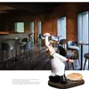 VILEAD 21 cm Resina Baffi Chef Indietro Portabottiglie Figurine Creativo Ristorante Ornamento Persone Regalo Artigianato europeo Decorazioni per la casa 201201