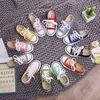 Toddler Girl Sneakers Boy Shoes Kids Jelly Color Canvas Casual Lace Up Classic Flats Children for Student C07182 220117