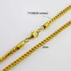 Ketten 3 mm breit 28 Zoll lang Franco-Kette Edelstahl Weizen Cool Gold Halskette Herrenschmuck1