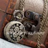 Nuovo quarzo vintage piccolo tre fiori orologio da tasca collana gioielli all'ingrosso coreano maglione catena moda orologio da tasca in acciaio color rame