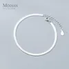 Modian Classic 925 Sterling Silver Charm BraceKet of Anklet voor Dames Verstelbare Snake Bone Chain Fine Jewelry 2020 Design LJ201020