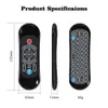 T120 Mini Voice Wireless Keyboard 2.4G Fly Air Mouse 7 Colors Backlit Keyboard Remote Controller for Android TV BOX