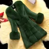 Womens Thickened rabbit fur Coats Fashion Slimfit Plus Size Winter Warm Jacket for Women 2021