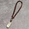 Anhänger Halsketten Vintage Einstellbare Echtes Leder Halskette Für Männer Schmuck Retro Hiphop Geometrische Feder Charms